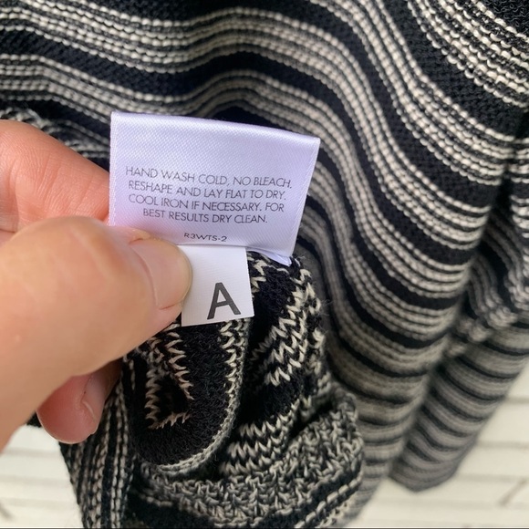 Eileen Fisher Knit Wool Linen Striped Boxy Pullover Sweater - Picture 9 of 10